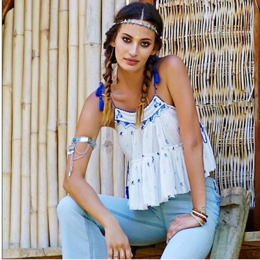 Free People Crinkle Magic Power tank